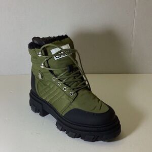 Green and Black High-Top Boots GANNI